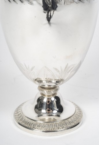 XIXe siècle - Aiguière ovoïde en argent massif, époque Empire 2è C0Q (1809–1818)