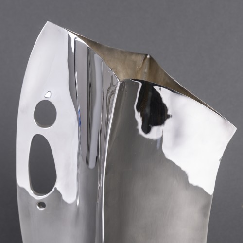 Antiquités - Maison Comyns - Pichet à eau en argent massif et son coffret Londres, 2008