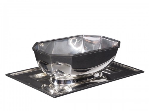 Cardeilhac – Saucière et sa doublure en argent massif Art Déco