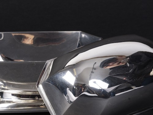 Art Déco - Cardeilhac – Saucière et sa doublure en argent massif Art Déco