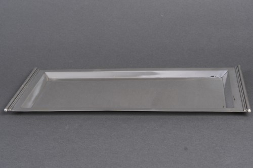 XXe siècle - Cardeilhac – Plateau de service Art Déco en argent massif