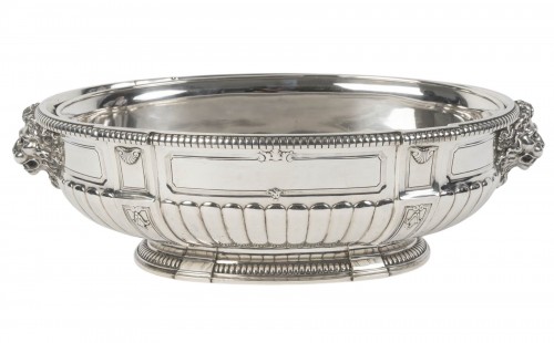 Puiforcat – jardiniere en argent massif et sa doublure circa début xxe