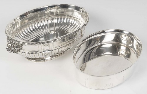 Art nouveau - Puiforcat – jardiniere en argent massif et sa doublure circa début xxe