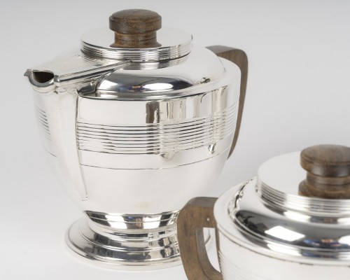 Boin Taburet service thé / café 4 pièces en argent massif, epoque art deco - Art Déco