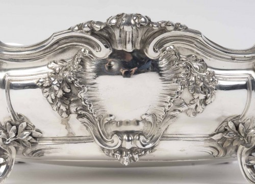Boin taburet – jardiniere en argent massif et sa doublure - xixe - Argenterie et Arts de la table Style Napoléon III