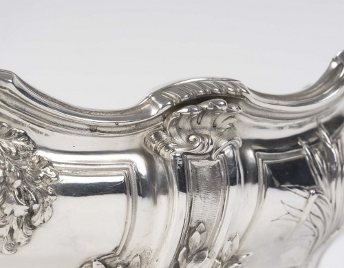 Boin taburet – jardiniere en argent massif et sa doublure - xixe - Emmanuel Redon Silver Fine Art