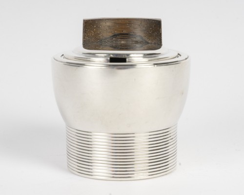 Puiforcat - Moutardier Art Déco en argent massif, vers 1930 - Emmanuel Redon Silver Fine Art