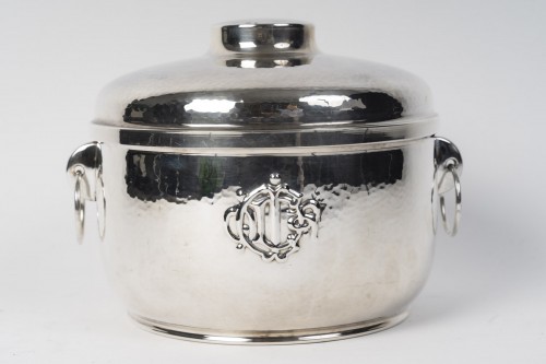 Christian Dior Solid Silver and Crystal Caviar Service Northern Italy, 20th - silverware & tableware Style 50
