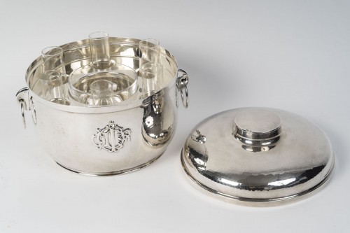 20th century - Christian Dior Solid Silver and Crystal Caviar Service Northern Italy, 20th