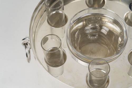 Antiquités - Christian Dior Solid Silver and Crystal Caviar Service Northern Italy, 20th