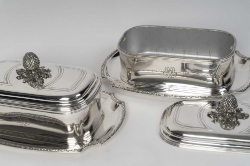 Boin Taburet – Pair of 19th-Century Solid Silver Terrines - Napoléon III