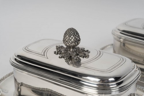 Antiquités - Boin Taburet – Pair of 19th-Century Solid Silver Terrines