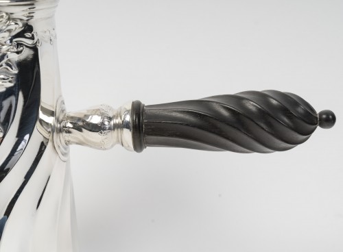 19th century - Puiforcat – Solid Silver Chocolate Pot late 19th century