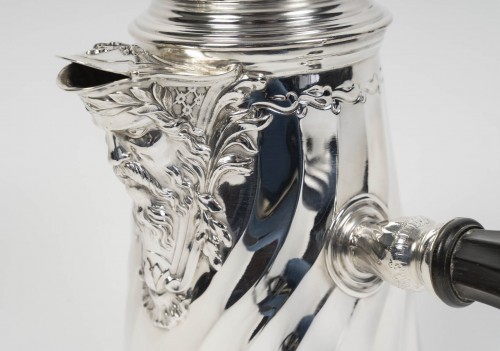 Puiforcat – Solid Silver Chocolate Pot late 19th century - Napoléon III