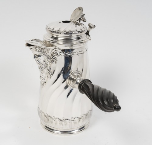 Napoléon III - Puiforcat – Solid Silver Chocolate Pot late 19th century