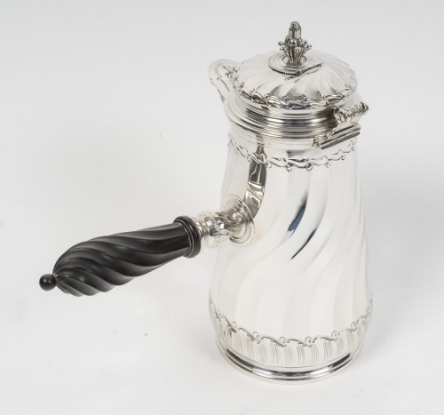 Antiquités - Puiforcat – Solid Silver Chocolate Pot late 19th century