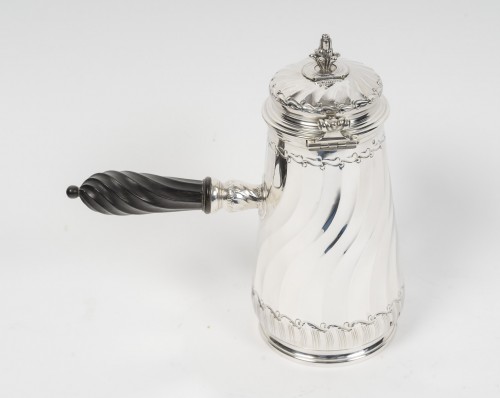 Antiquités - Puiforcat – Solid Silver Chocolate Pot late 19th century