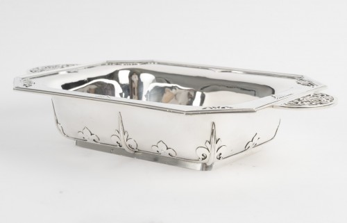 Cardeilhac – Solid silver bowl or basket, "Fer de Lance" pattern, circa lat - silverware & tableware Style Napoléon III