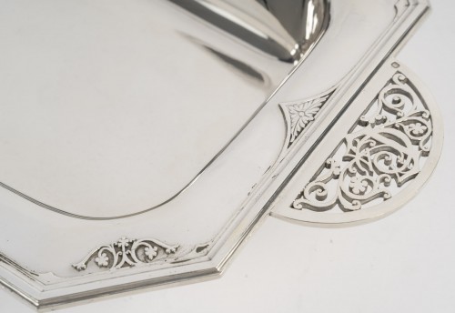 silverware & tableware  - Cardeilhac – Solid silver bowl or basket, "Fer de Lance" pattern, circa lat