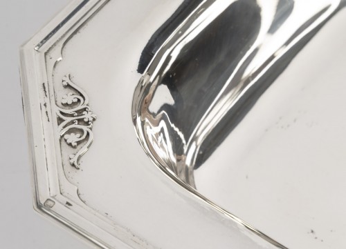 19th century - Cardeilhac – Solid silver bowl or basket, "Fer de Lance" pattern, circa lat