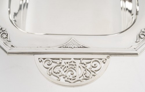 Cardeilhac – Solid silver bowl or basket, "Fer de Lance" pattern, circa lat - Napoléon III