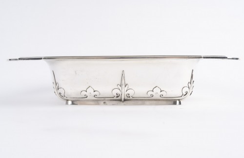 Napoléon III - Cardeilhac – Solid silver bowl or basket, "Fer de Lance" pattern, circa lat