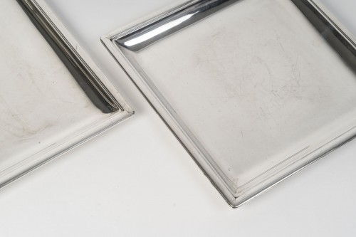 Puiforcat – Set Of Two Solid Silver Art Deco Dishes, Circa 1925–1930 - 