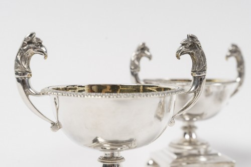 Empire - François Froment – Five-piece solid silver condiment set, Consulate – First