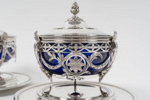 Argenterie et Arts de la table  - Risler & Carré - Paire de drageoirs couverts argent massif - XIXe siècle