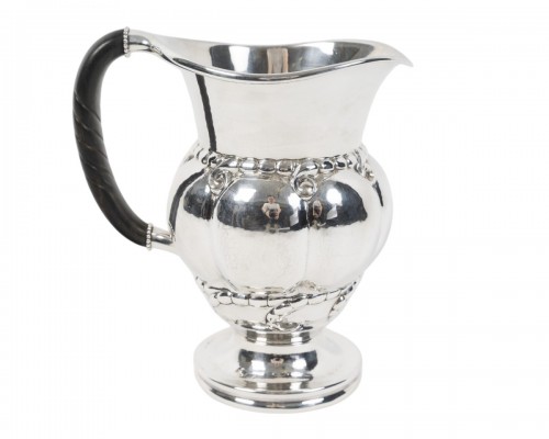 Georg Jensen - Pichet à eau modèle 7A dit Melon Pitcher, créé en 1907