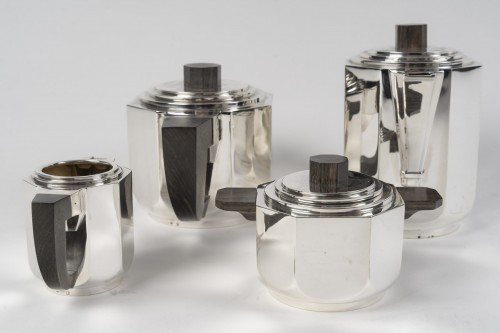 Lapparra - service à thé et à café argent massif - Art Déco