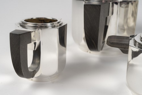 Antiquités - Lapparra - service à thé et à café argent massif