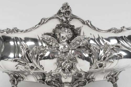 Bruckmann &amp; Söhne – Solid silver jardinière late 19th century - silverware & tableware Style Napoléon III