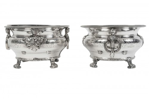 Boin Taburet – Pair of solid silver wine coolers Late 19th century