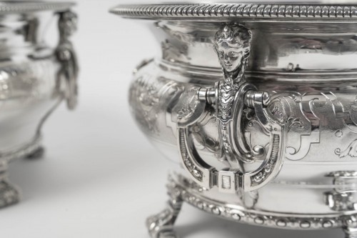Boin Taburet – Pair of solid silver wine coolers Late 19th century - 