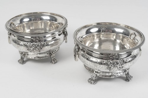 19th century - Boin Taburet – Pair of solid silver wine coolers Late 19th century