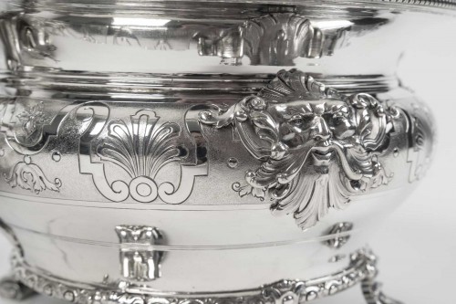 Antiquités - Boin Taburet – Pair of solid silver wine coolers Late 19th century