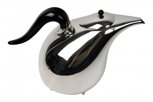 Silver covered pitcher, Pomellato Milan, 20th century 