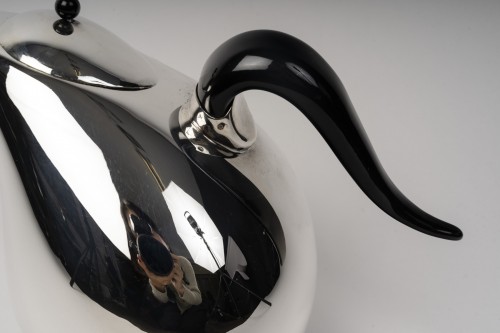 20th century - Silver covered pitcher, Pomellato Milan, 20th century 