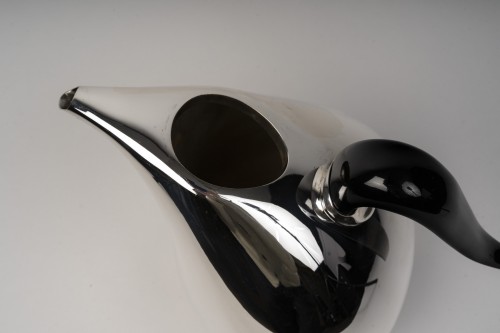 Antiquités - Silver covered pitcher, Pomellato Milan, 20th century 