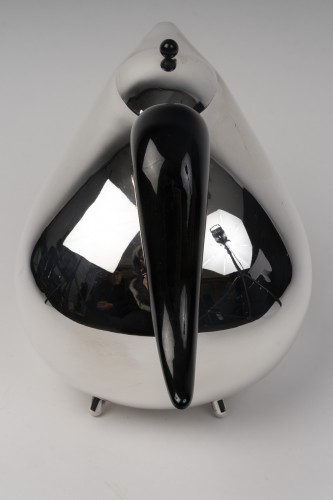 Antiquités - Silver covered pitcher, Pomellato Milan, 20th century 