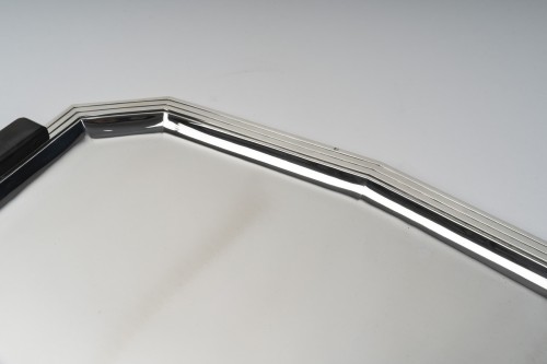 Olier & Caron - Plateau en argent massif époque Art déco - Emmanuel Redon Silver Fine Art