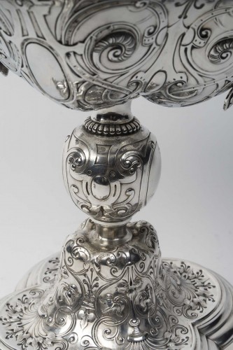 Antiquités - Gustave Odiot - Coupe sur pied en argent massif fin XIXe siècle