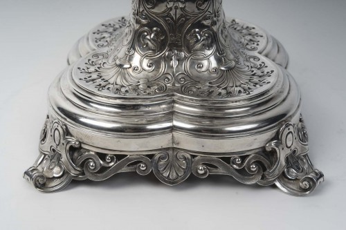 Antiquités - Gustave Odiot - Coupe sur pied en argent massif fin XIXe siècle