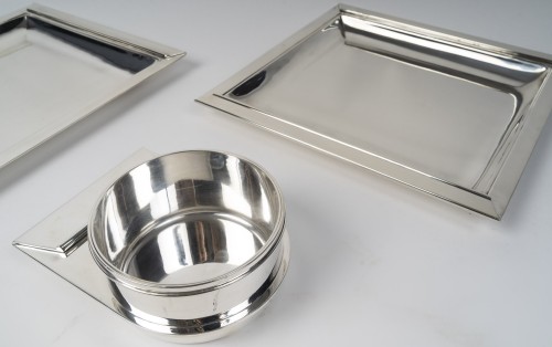 Jean E. Puiforcat - Ensemble de deux plats et saucière modèle « Trouville », 1925 - Emmanuel Redon Silver Fine Art