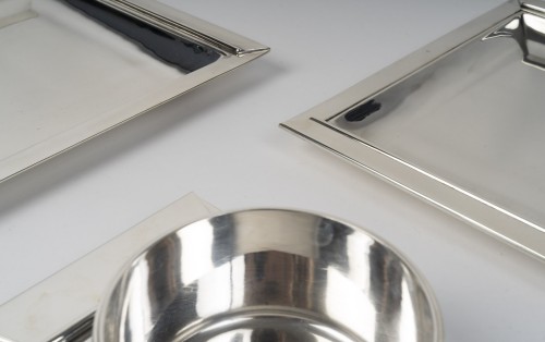 Jean E. Puiforcat - Ensemble de deux plats et saucière modèle « Trouville », 1925 - Art Déco