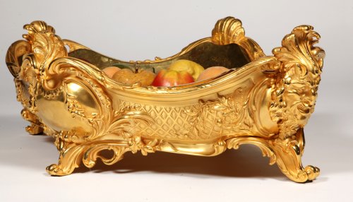 XIXe siècle - Jardinière en bronze doré, Epoque Napoléon III