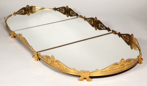 Mirror plateau in gilded bronze, early XIXth - Restauration - Charles X