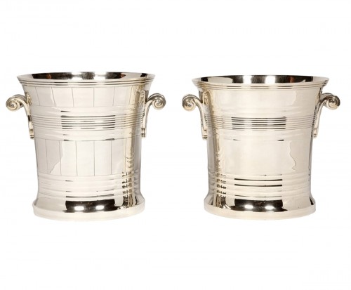 Boin Taburet - Pair of coolers in solid silver Art Deco period