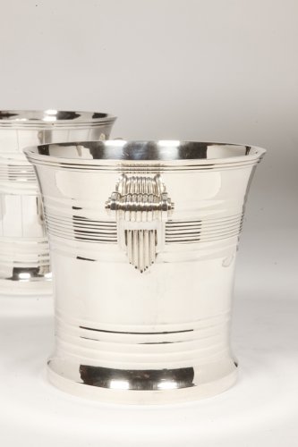 Boin Taburet - Pair of coolers in solid silver Art Deco period - Art Déco